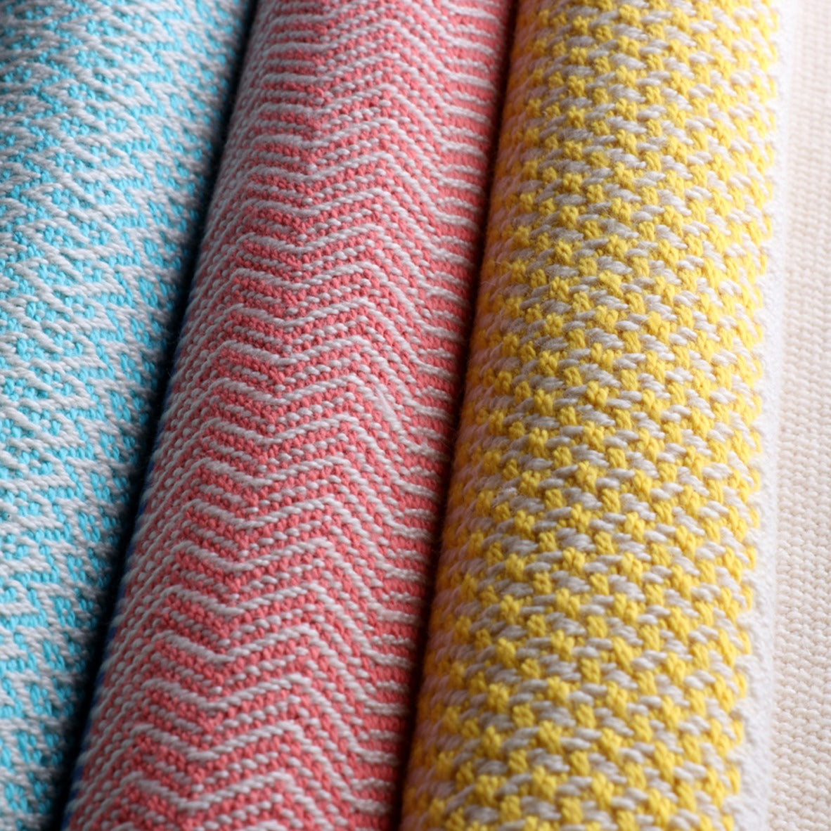 Beautiful woven patterns using Ashford Unmercerised Cotton - Thread Collective Australia